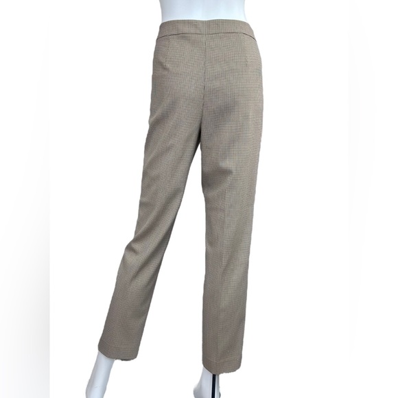 LAFAYETTE 148 New York Brown Houndstooth MANHATTAN Pants - Picture 3 of 10